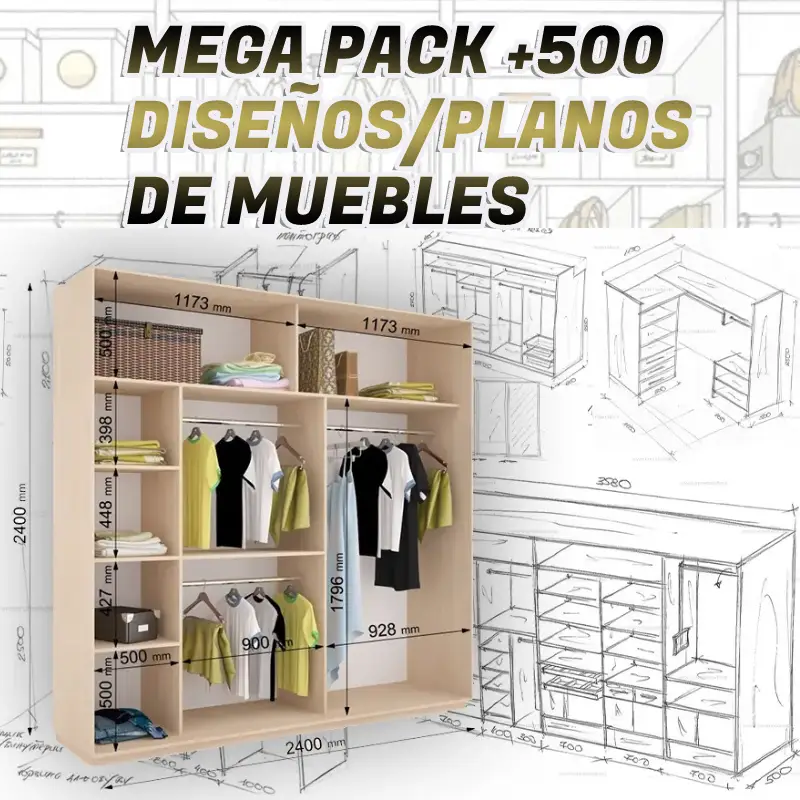 Mega Pack 500 Diseños Modernos de Muebles 1 Mega Pack 500 Disenos Modernos de Muebles 2
