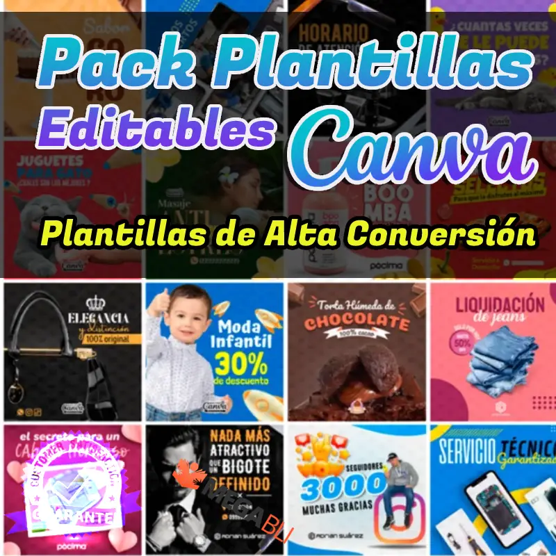 Pack Plantillas CANVA: Plantillas Editables de Alta Conversión 1 Pack Plantillas CANVA Plantillas Editables de Alta Conversion